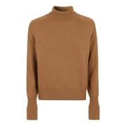 Tobacco Polo Neck Jumper Victoria Beckham , Brown , Dames