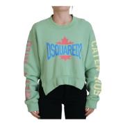 Groene Logo Print Sweater Vrouwen Casual Dsquared2 , Green , Dames