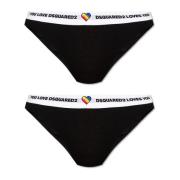 Logo briefs twin-pack Dsquared2 , Black , Dames