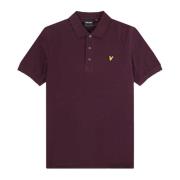 Burgundy Polo Shirt Sp400Vog Lyle & Scott , Red , Heren