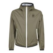 Militaire Stijl Nylon Jas met Capuchon Blauer , Green , Heren