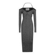 Zachte Viscose Mouline Trui Moschino , Gray , Dames