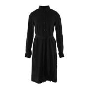 Zwarte Zijden Jurk Pinko , Black , Dames