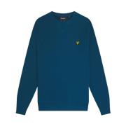 Navy Crew Neck Sweatshirt Lyle & Scott , Blue , Heren