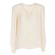 Pre-owned Silk tops Armani Pre-owned , Beige , Dames