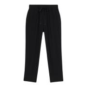 Viscose Joggers Green Story Elastische Taille Oltre , Black , Dames