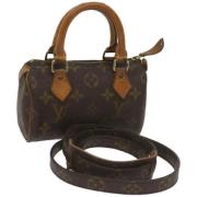 Pre-owned Canvas handbags Louis Vuitton Vintage , Brown , Dames