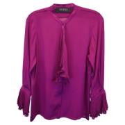 Pre-owned Silk tops Gucci Vintage , Purple , Dames