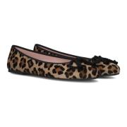 Bruine Luipaardprint Ballerina's Pretty Ballerinas , Brown , Dames