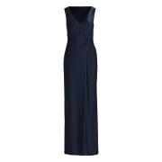 Glitter Jumpsuit Elegant V-Hals vera mont , Blue , Dames