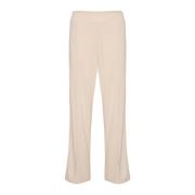 Elastische Taille Straight-Leg Moonbeam Broek Part Two , Beige , Dames