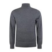 Merino Wol Mock Neck Trui Calvin Klein , Gray , Heren