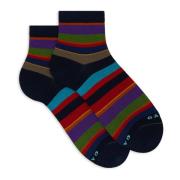 Italiaanse ultralichte korte sokken met streepmotief Gallo , Multicolo...