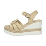 Wig Sandalen Nerogiardini , Beige , Dames