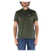 Polo T-shirt met geribbelde zoom RefrigiWear , Green , Heren