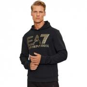 Zwarte hoodie met stijlvolle print Emporio Armani EA7 , Black , Heren