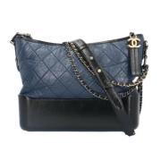 Pre-owned Leather shoulder-bags Chanel Vintage , Blue , Dames