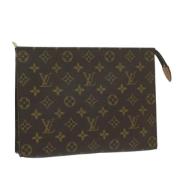 Pre-owned Canvas pouches Louis Vuitton Vintage , Brown , Dames