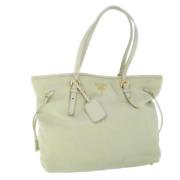 Pre-owned Leather totes Prada Vintage , Beige , Dames