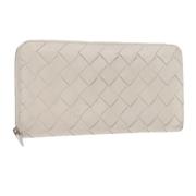 Pre-owned Leather wallets Bottega Veneta Vintage , White , Dames