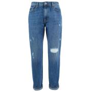 Heren Denim Jeans Regular Fit Distressed YES ZEE , Blue , Heren