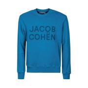 Heren Casual Sportief Velvet Sweatshirt Jacob Cohën , Blue , Heren