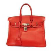 Pre-owned Leather totes Hermès Vintage , Red , Dames