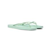 Mint Tapered Beach Slippers Sleepers , Green , Dames