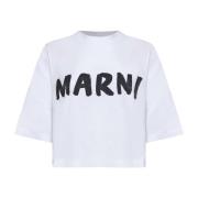 Stijlvolle T-shirts en Polos Marni , White , Dames