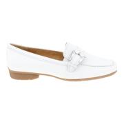 Leren Instaploafer Schoenen Gabor , White , Dames