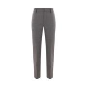 Slim Fit Wol Cigarettebroek Brunello Cucinelli , Gray , Dames