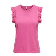 Mouwloze Top Only , Pink , Dames