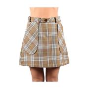 Tartan Katoenen Minirok Patrizia Pepe , Multicolor , Dames