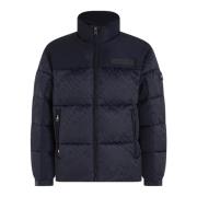 Korte New York Monogram Puffer Jas Tommy Hilfiger , Blue , Heren