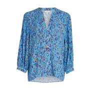 Bloemenprint Casual V-Hals Blouse Tommy Hilfiger , Multicolor , Dames