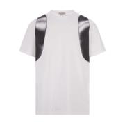 Witte Katoenen T-shirt met Seal Logo Alexander McQueen , White , Heren