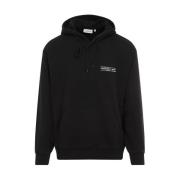 Zwart Wit Hooded Stamp Sweatshirt Carhartt Wip , Black , Heren