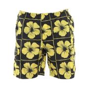 Bloemen Shorts - Kleding - Geel/Zwart Palm Angels , Multicolor , Heren