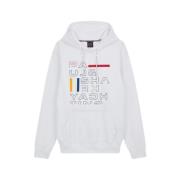 Yachting Katoen Stretch Lange Mouwen Hoodie Paul & Shark , White , Her...