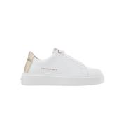 Witte Leren Veterschoenen met Gouden Hiel Alexander Smith , Multicolor...