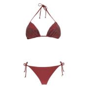 Bordeaux Zee Kleding met Strass Details Fisico , Red , Dames