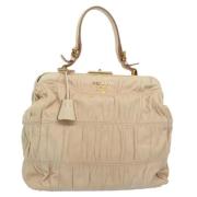 Pre-owned Leather prada-bags Prada Vintage , Beige , Dames