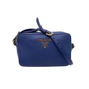 Pre-owned Leather prada-bags Prada Vintage , Blue , Dames