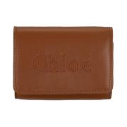 Bruine Trifold Mini Portemonnee Chloé , Brown , Dames