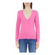 V-hals viscose dames top Liu Jo , Purple , Dames