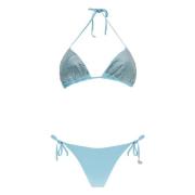 Blauwe Zee Kleding Bikini Achterkant Strikken Fisico , Blue , Dames