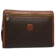 Pre-owned Leather clutches Celine Vintage , Brown , Dames