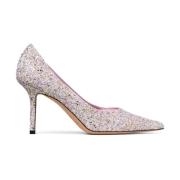 Roze Glitter Puntige Neus Stiletto's Jimmy Choo , Pink , Dames