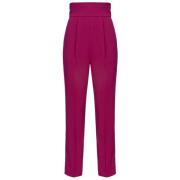 Hoge taille rechte pijp broek Pinko , Purple , Dames