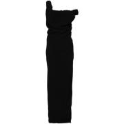 Zwarte Maxi Jurk met Geplooide Details Vivienne Westwood , Black , Dam...